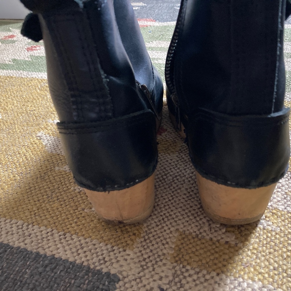 No. 6 Clog Buckle Boot Size 39 With Shearling Ins… - image 4